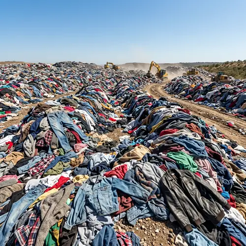 Discarded Clothing Landfill: A Unique Chaotic Landscape