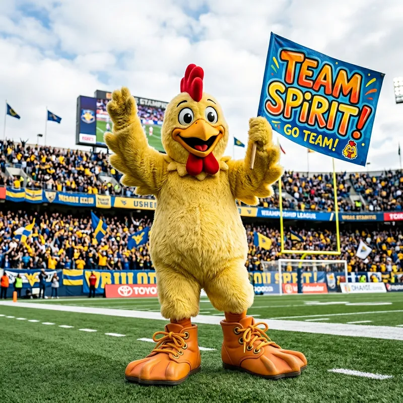 Cheerful Chicken Mascot for Team Spirit Events