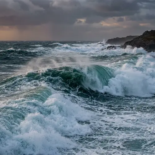 Stormy Sea with Crashing Waves | Bold Vibrant Seascape Art