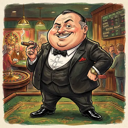 Exaggerated Cartoon Character in Tuxedo