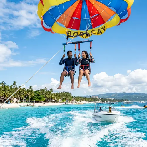 Exciting Parasailing Adventure at Boracay Island