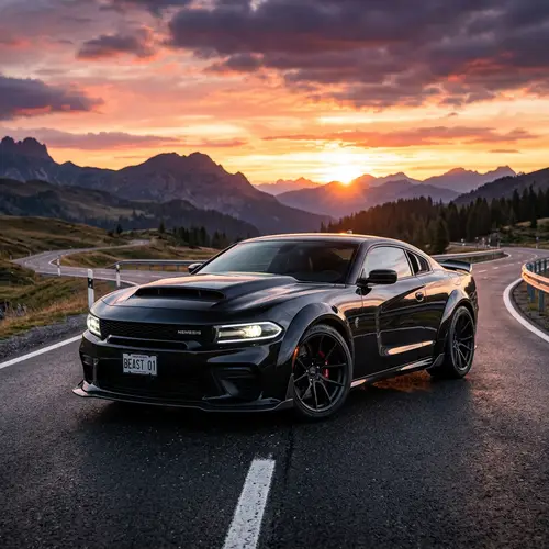 Imposing Black Sports Car Desktop Background