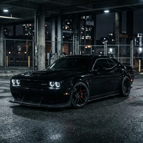 Intimidating Black American Muscle Car Wallpaper