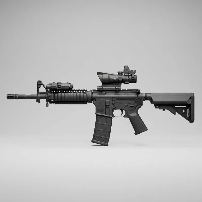 Tactical M4A1 Assault Rifle Illustration Tactical M4A1 Assault Rifle Illustration