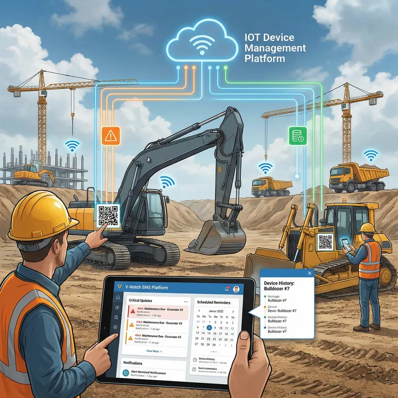Maximizing Construction Site Efficiency with V-Watch SMS Platform