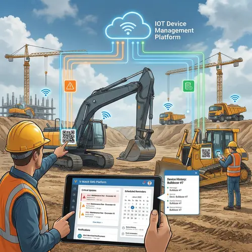 V-Watch SMS Platform for IOT Device Management in Construction Site