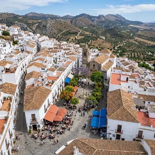 Bird's Eye View of a Charming Spanish Village
