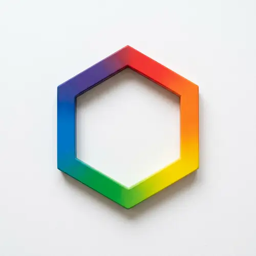 Colorful Hexagon Geometric Figure | Rainbow-like Symmetry
