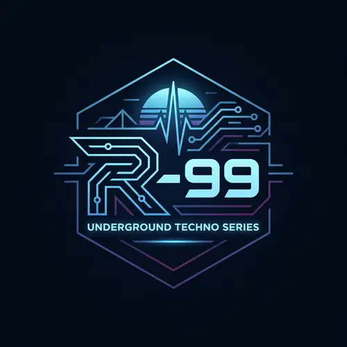 R-99 Underground Techno Party Series Logo Design | Cyberpunk Inspiration