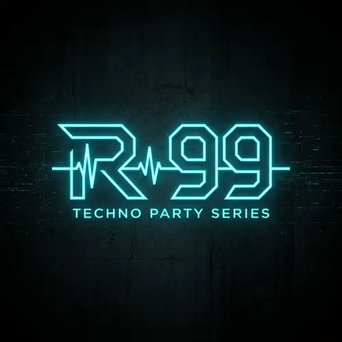 R-99 Underground Techno Party Events Logo Design | Cyberpunk Inspiration