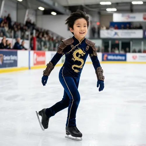 Ice Skating Costume for Boys with Dragon Design