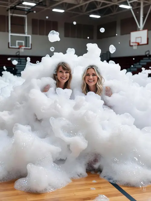 Taylor Swift & Hilary Duff Foam Party Fun