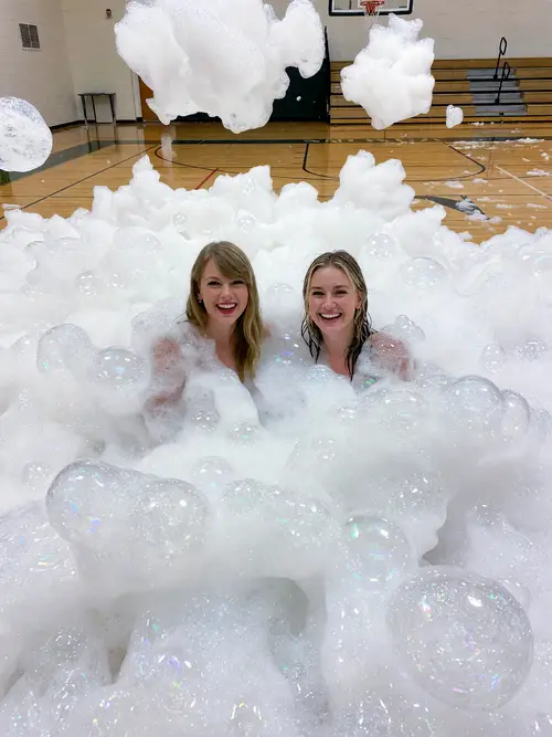 Taylor Swift & Hilary Duff's Fun Foam Party Photoshoot