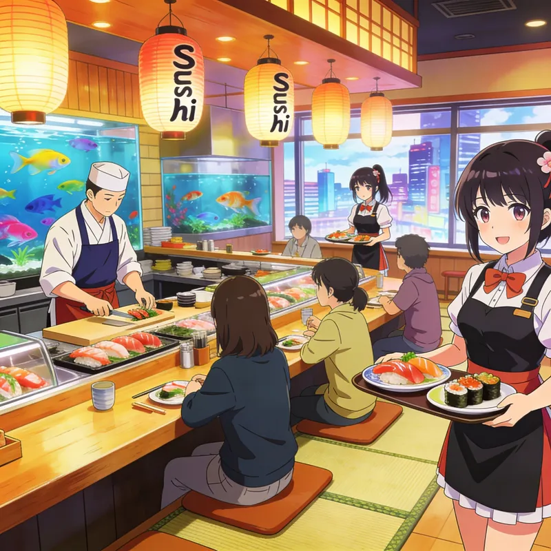 Anime Sushi Restaurant: Delicious Sushi & Fun Atmosphere