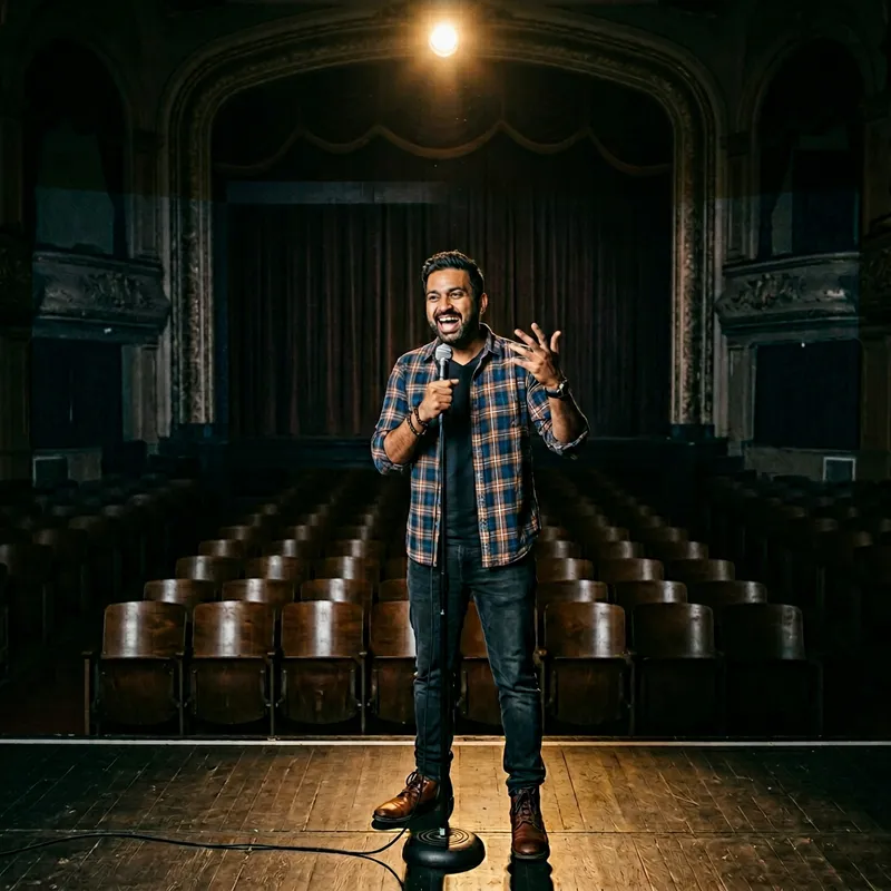 Witty Comedy in Vacant Auditorium