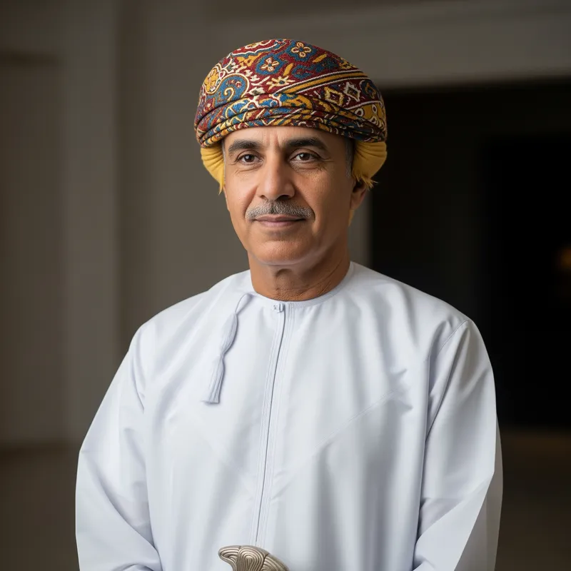 Omani Man in Traditional Attire Portrait Omani Man in Traditional Attire Portrait