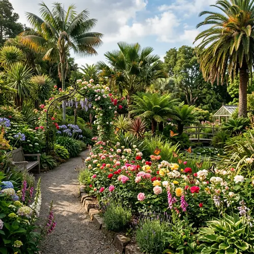 Exploring Diverse Flora in a Botanical Garden