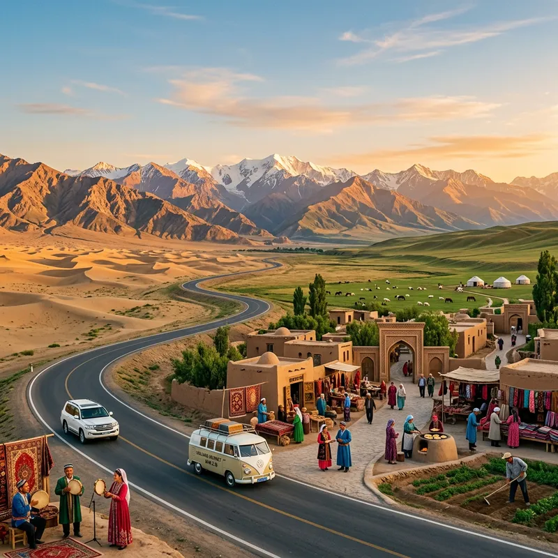 Explore Xinjiang's Dreamy Driving Tour: Landscapes & Cultures Explore Xinjiang's Dreamy Driving Tour: Landscapes & Cultures