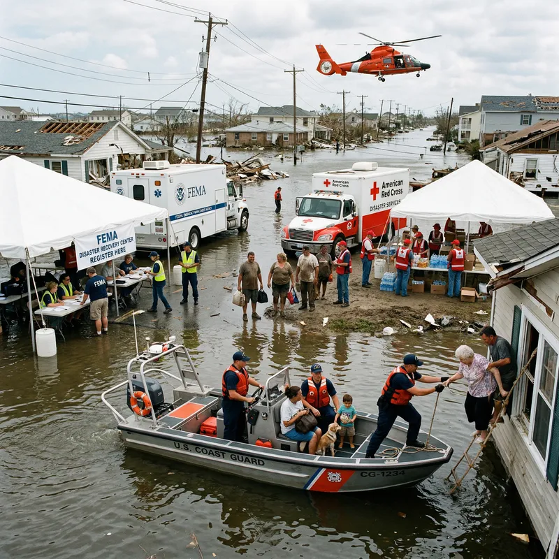 Emergency Disaster Recovery: FEMA, Red Cross, Coast Guard Emergency Disaster Recovery: FEMA, Red Cross, Coast Guard