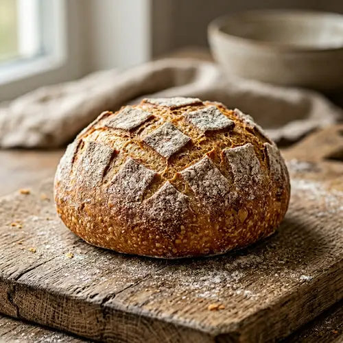 Handmade Rosetta-Style Bread Roll Photography