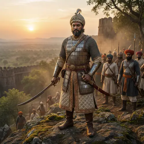 Photorealistic 8K Artwork of Chhatrapati Shivaji Maharaj - Detailed Portrait
