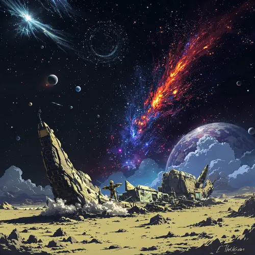 Alien Spaceship Invading Earth - A Sci-Fi Adventure