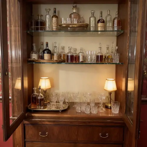 Transform Your China Closet Into a 1920s Bar