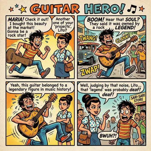 Witty Comic Strip in Classic 70s Style