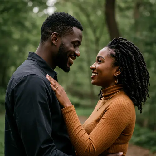 Candid Moments: Black Couple Portrait Photography