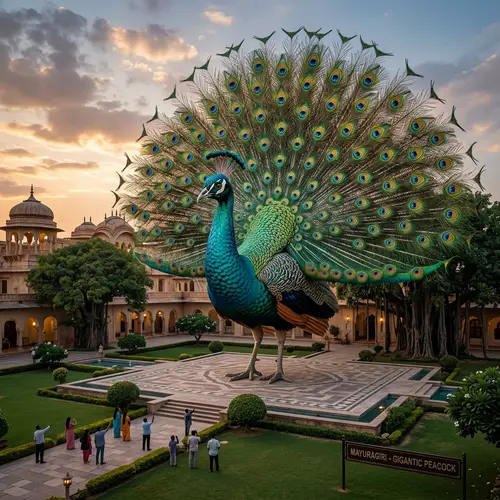 Gigantic Peacock - Stunning Image of a Majestic Bird