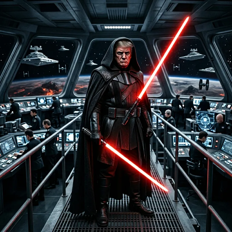 Donald Trump as Sith Lord: Star Destroyer Scene