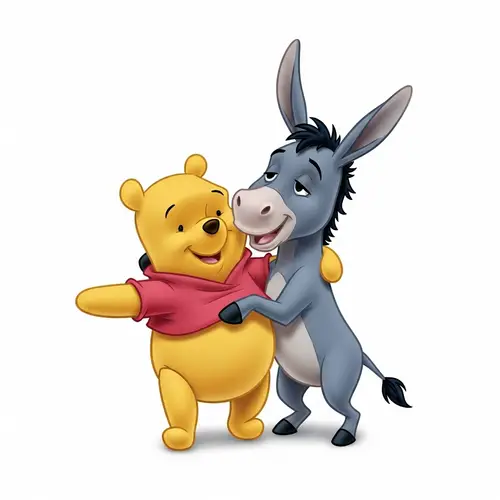 Winnie the Pooh and Eeyore Friendship Illustration