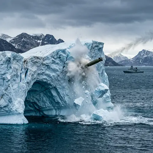 Missile Shattering Iceberg - Impactful Visual