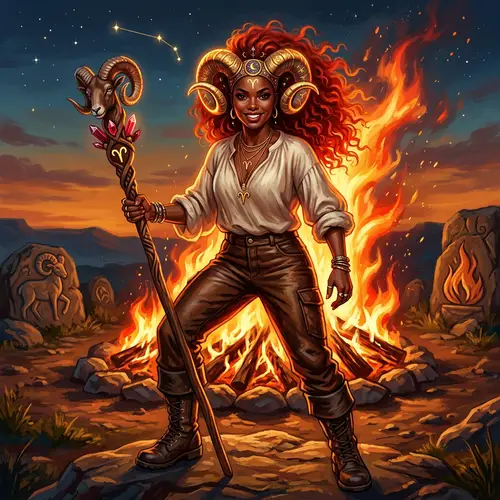 Aries Woman Zodiac Art: Leadership & Fire Essence