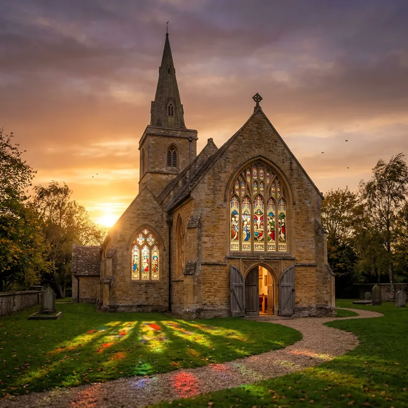 Solace in Tranquil Church Setting