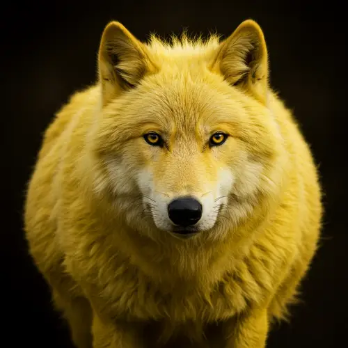 Pineapple-Colored Sheep-Wool Wolf