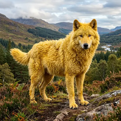 Pineapple-Colored Sheep-Wool Wolf