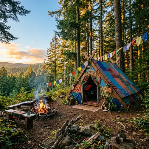 Unique Tent House in the Wilderness | Colorful & Cozy Retreat