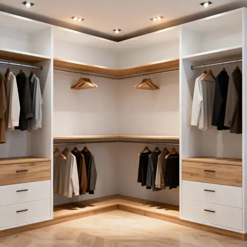 L-Shaped Wardrobe Design | Stylish & Functional