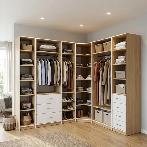 L-Shaped Wardrobe Design | Stylish & Functional