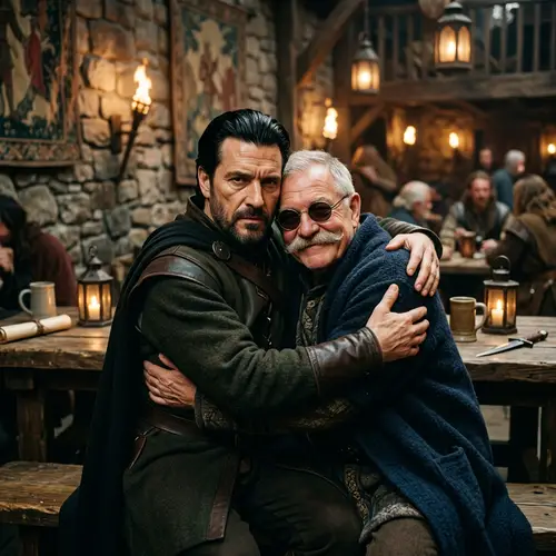 Severus Snape and Dale Earnhardt Embrace in Unique Artwork