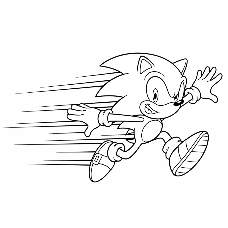 Sonic the Hedgehog Coloring Page