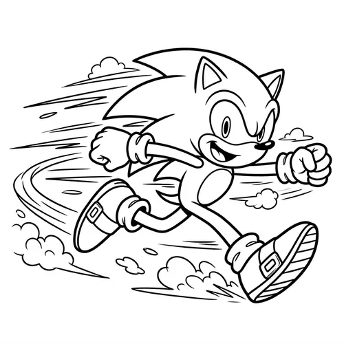 Sonic the Hedgehog Coloring Page