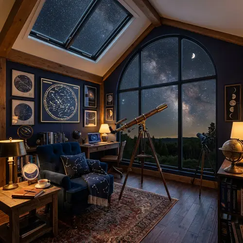 Stargazing-Inspired Room Design for Indoor Astronomical Enthusiasts