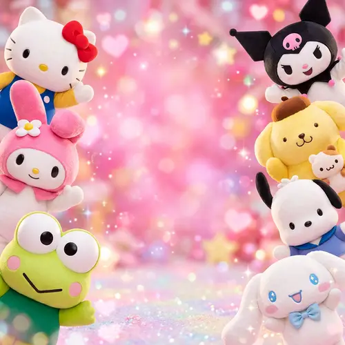 Cute Sanrio Characters Greeting Together