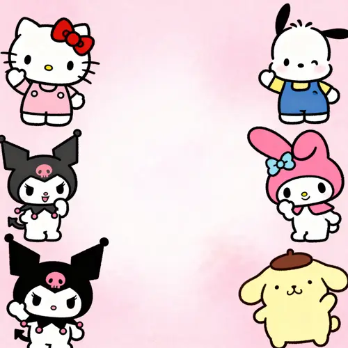 Cute Sanrio Characters Greeting Together