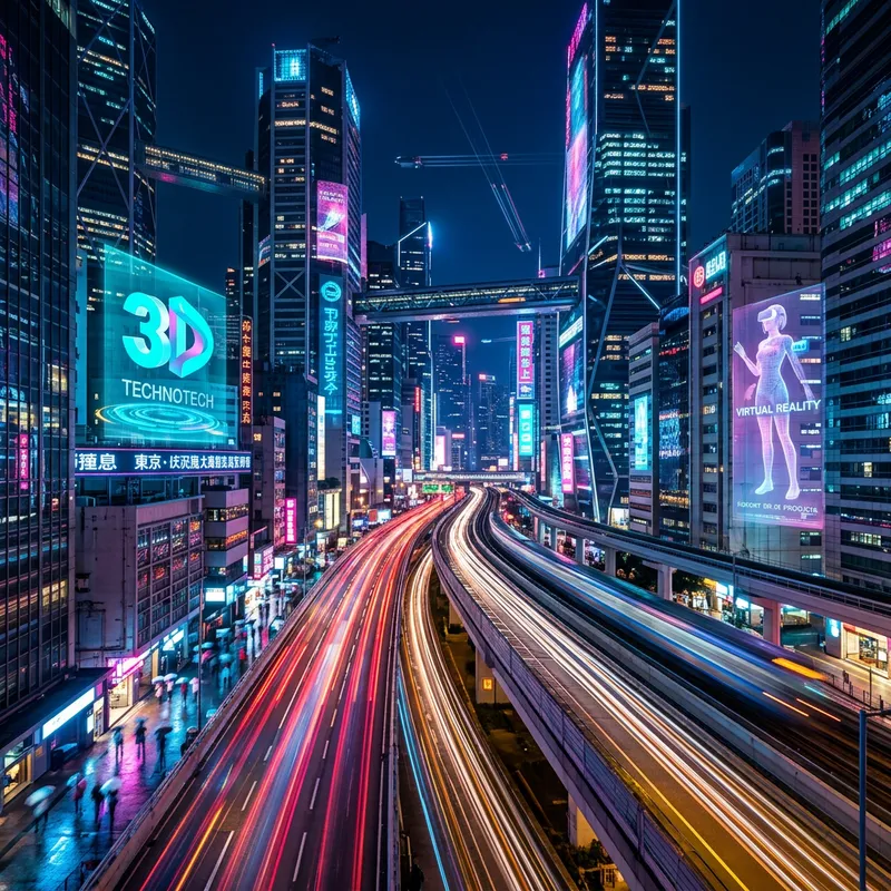 Cyberpunk Futuristic Cityscape | Neon Lights & Holographic Displays Cyberpunk Futuristic Cityscape | Neon Lights & Holographic Displays