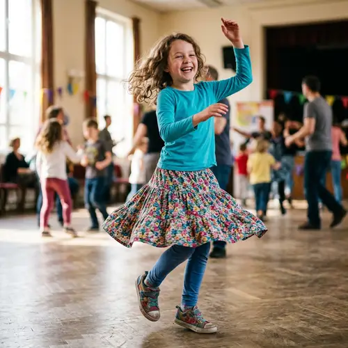 Jubilant Caucasian Girl Dancing with Joy | Dance Photography