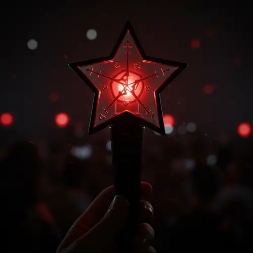 Realistic Red Gothic Star-Shaped Kpop Lightstick