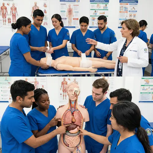 Nursing Class in Mexico | Diverse Students Learning Human Anatomy